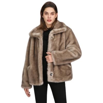 China Plus Size Customized Warm Ladies Plus Size Women Winter Jacket Faux Fur Coat for sale