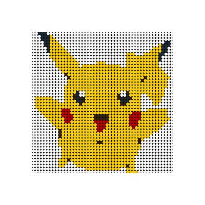 China DIY Bricks TOY Buildmoc Pixel Painting Series Pika Legoingly Painting Art Mosaic Building Blocks Set Custom Kid Toy for sale