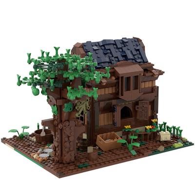 China Alternative Construction Toy Brick House Blocks Toy Buildmoc Modular Medieval House Building Block House MOC-50031 21318 for kids for sale