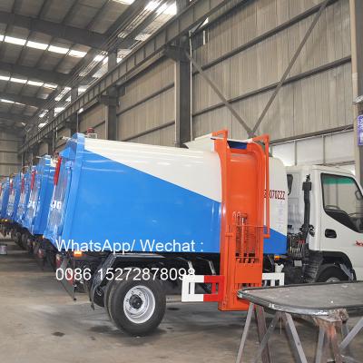 China Carbon Steel. Side Type Garbage Truck Lift Bucket Truck Stainless Steel JAC 4x2 RHD 5m3 Loader Garbage Truck Barrel Maker for sale