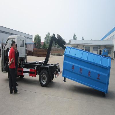 China Carbon Steel. FOTON Forland 4x2 RHD 5m3 Stainless Steel Detachable Hook Arm Garbage Truck Container Garbage Collector Hook Lift Garbage Truck Manufacturer for sale