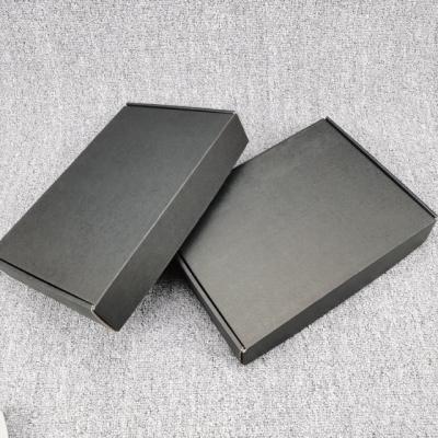 中国 Recyclable Black Cosmetic Paper Corrugated Recycled Flat Gift Box Packaging For Airline Shipping Corrugated Box 販売のため