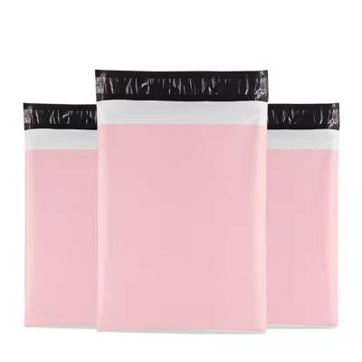 China Moisture Resistant / Waterproof Custom Pink Poly Mailer Bags Thank You Plastic Bag 10 x 13 Inch Floral Shipping Mailing Bags en venta