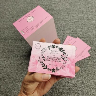 Cina Universal OEM Custom Glossy Product Thank You Cards Full Color Offset Printing Wholesale in vendita