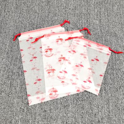 China High Quality Moisture Proof Frosted Polyester Drawstring BagTravel Pocket For Kids Garment Te koop