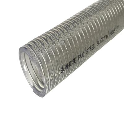 China PVC Customized tygon tubing SUNHOSE clear PVC steel wire hose reinforced lightweight durable high quality tubing for sale