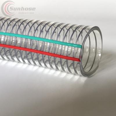 China Clear PVC Flexible Thunder Spring Hose for sale