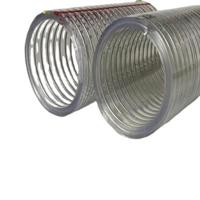 China Lightweight Top Quality Transparent Spiral Pvc Steel Wire Reinforced Hose For Oil And Gas for sale