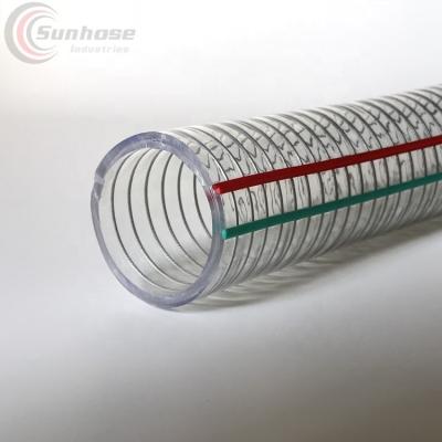 China Flexible Transparent Water Supply PVC Steel Wire Hose Pipe In Oilfield for sale