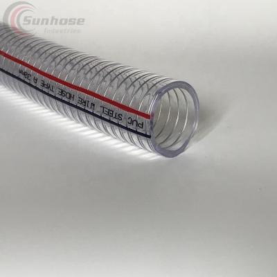 China Water Supply Steel Spiral Steel Wire Reinforced Vinyl Hoses PVC Steel Wire Hose for sale