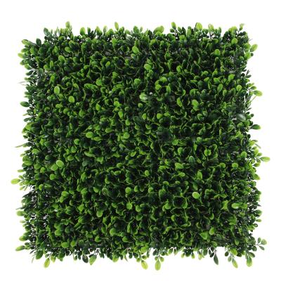 China Art Decor High Quality Plastic Artificial Boxwood Hedge Panel Mat Plant Green Wall For Garden Decoration for sale