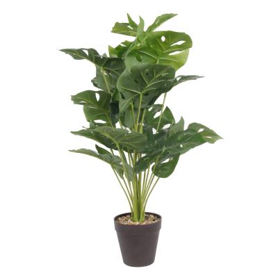 China Art Decor Wholesale Artificial Monstera Potted Artificial Tree for Home Decoration for sale