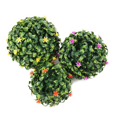 China Art Decor Hot Sale Artificial Grass Ball Fake Flower Topiary Grass Ball For Outdoor Decor for sale