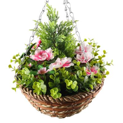 China Home Decotation Customized Plastic Hanging Artificial Flowers Layout For Outdoor Garden Decoration for sale