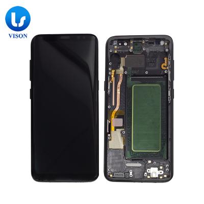 China hot sale original lcd for samsung s8 lcd screen assembly with frame for samsung galaxy s8 lcd with frame for sale