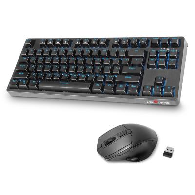 China Velocifire KM01 87 Human Ergonomic Gaming Wireless Key Keyboard and Mouse Combo Human Mechanical Keyboard for sale