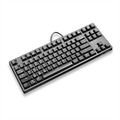 China Anti-ghosting Mechanical Gaming Keyboard LED 87 Keys Tenkeyless USB Laptop Wired Keyboard Black for sale