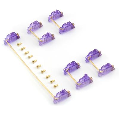 China Purple Smokey Translucent Transparent 6.25U 2U PCB Keyboard Stabilizers Metal Keyboard Screws for sale