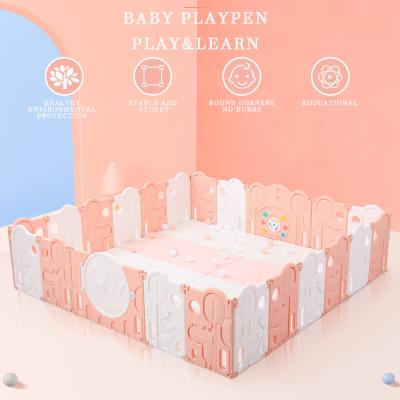 China Modern indoor portable playyard safety plastic baby playpen fence baby playpen with gate for sale