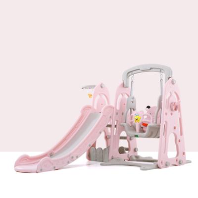 China Multifunctional Indoor Playground Plastic Slide and Swing Baby Slide Swing Set for sale