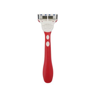 China Five Blade Razor PearlMax Best Selling Face Shaving Replaceable Hinged Head Five Blades Shaving Safety System Razor With Comfortable Handle for sale