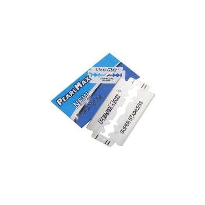 China Manual Double Edge Hairdresser Use PearlMax Safety Barber Stainleass Steel Double Edge Disposable Razor Blade for sale