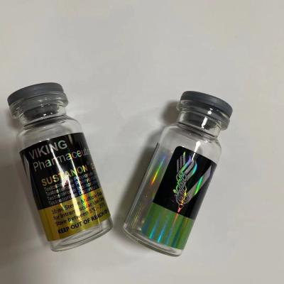 China Brand Viking Pharmaceutical 10ml 20ml 30ml Hologram Heat Sensitive Custom Vial Labels Stickers for sale