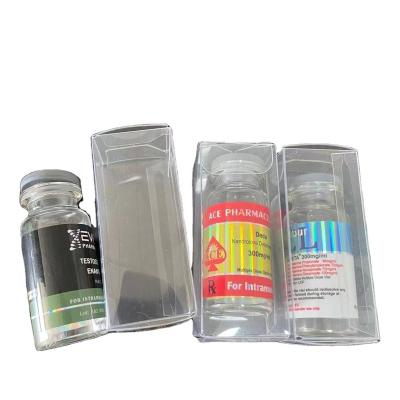 China Waterproof Custom Hologram Laser Paper 3x6cm Vial 10ml Labels With Small Plastic Boxes for sale