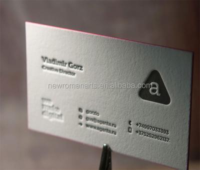 China Business China supplier cheap 500g cotton paper debossed letterpress printing business cards for sale