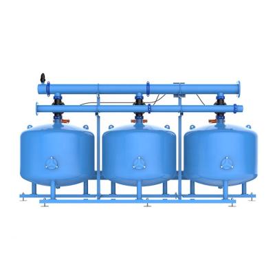 China Metal Backwash 900 mm*3 Sand Media Filter For Irrigation System for sale