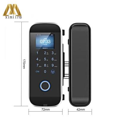 China 1000 TFT Screen Password Smart Keyless Door Lock With Card Password For Home Office Frameless Glass Door Lock Access Control for sale