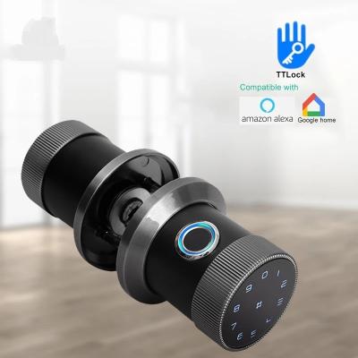 China Zinc Alloy Biometric Bluetooth ID Control Fingerprint Lock TTlock App Control Support RFID KEY Unlocking Smart Door Lock for sale