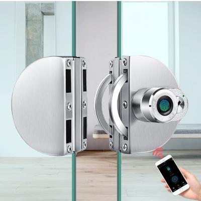 China WeChat Applet + APP Biometrics Tuya APP Fingerprint Lock for Glass Door Remote Control Door Lock for Electronic Office for sale