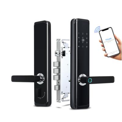 China Zinc Alloy Wireless APP Door Lock ZKLock Tuay Biometric Fingerprint Door Lock Biometric Waterproof Fingerprint Door Lock Wireless APP Smart Lock for sale