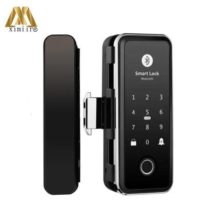 China Metal Proof ABS Housing High Quality Glass Fingerprint Door Lock XM-899T Smart Door Lock Fingerprint Lock For Office Home Frameless Security for sale