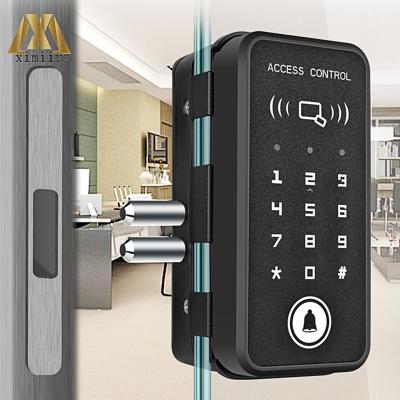 China 2000 Password Smart Keyless Door Locks With Card Password For Home Office Frameless Glass Door XM-R1 Access Control for sale