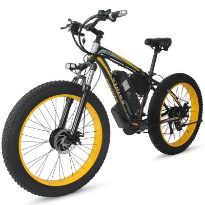 China Aluminum Alloy Powerful Dual Motor Electric Bicycle, 350W48V13AH Fat Tire Adult Ebike for sale