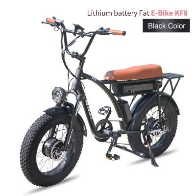 China Double motor350W48V17.5AH retro aluminum alloy electric bicycle, high power mountain adult snow off-road electric bicycle for sale