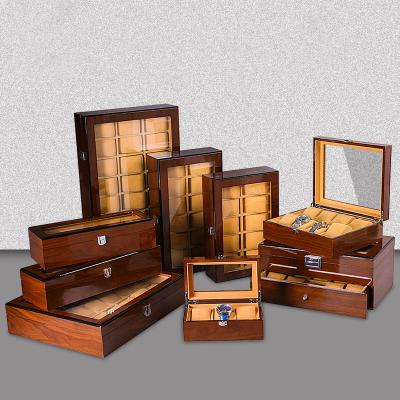 China Handmade High Quality Wood 3 Luxury Storage 5 6 8 10 12 18 20 24 Slots Smart Watch Display Packaging Watch Boxes Wooden Boxes Cases for sale