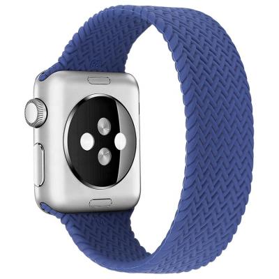 China Water Resistant Coolye Watch Bands For Apple Watch 38mm 42mm Silicone Solo Loop Braided Strap For iwatch Se Series 6 40mm 44mm Accessories for sale