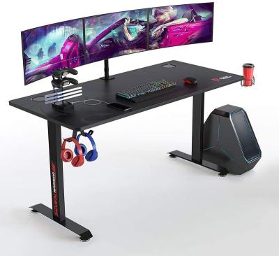 China Other Factory Wholesale Large Double Double PC Computer Computer Desk Wooden Game Table With Cup Holder And Headphone Hook for sale