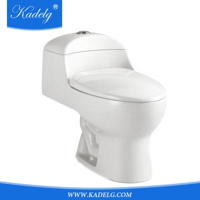 China Single Flush Elongated Dual-Flow CUPC Chrome Plated White Ceramic Siphon One Piece Flush Modern Toilet for sale