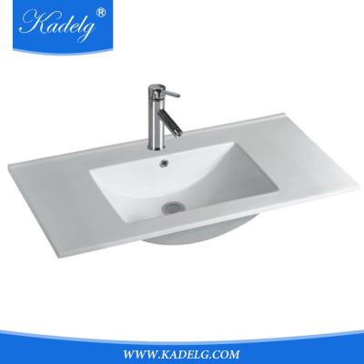 China Modern Bathroom Vanity Cabinet Wastafel Ceramic Basin 80cm for sale