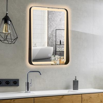 China Expanding bath mirrors Stockholm with black metal frame for vanity and make up for sale