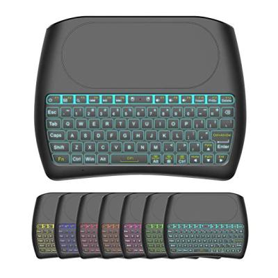 China Asher Portable Mini Flexible Wireless Touchpad Keyboard D8 Mini Smart Tv Keyboard Wireless D8 Touchpad Mouse for sale