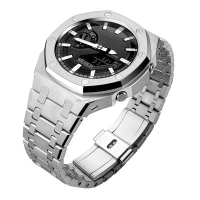 China 5th Gen Watch Mod Kit For Casioak G Shock GA2100 316L Blue Stainless Steel Watch Band And Case for sale