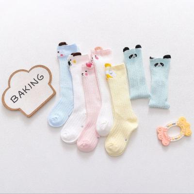 China QUICK DRY Hot Selling Baby Socks Anti-mosquito Summer Breathable Knee High Cartoon Mesh Baby Socks for sale