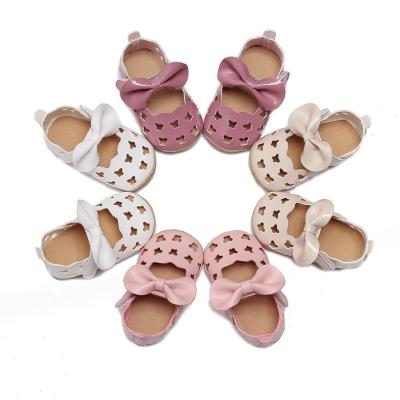 China Lovely Mix Color Kids Bowknot Cute Outdoor Non-slip Toddler Flat Flat Sandals for sale