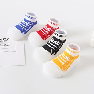 China Wholesale QUICK DRY smart color new arrival tube socks shoes style cute baby sock with rubble sole for sale