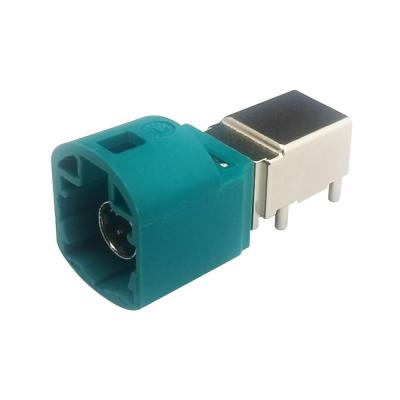 China 90 Degree FAKRA HSD Connector PCB Mount 4 Pin Code Z Plug For Camera for sale